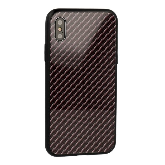 Husa spate sticla Carbon Samsung Galaxy J6 Plus  Dark grey [2]