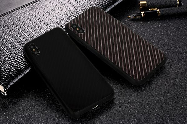 Husa spate sticla Carbon Samsung Galaxy J6 Plus  Dark grey [4]