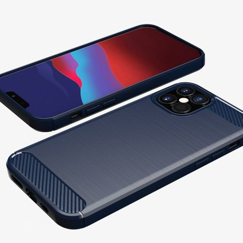 Husa Xiaomi Mi 11i / Poco F3 / F3 Pro / Redmi K40 / K40 Pro, model Carbon, silicon flexibil, albastru [3]