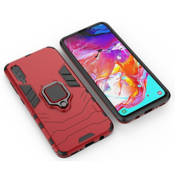 Husa Xiaomi Redmi 8A / Xiaomi Redmi 8, Armor cu inel, rosie [4]
