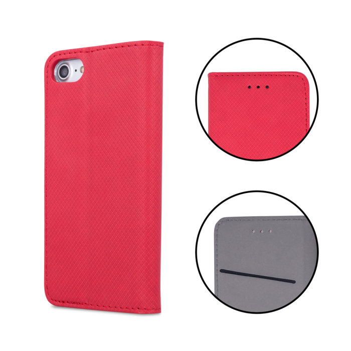 Husa Xiaomi Redmi Note 10 Pro / 10 Pro Max, tip carte, Smart Magnet, rosie [5]