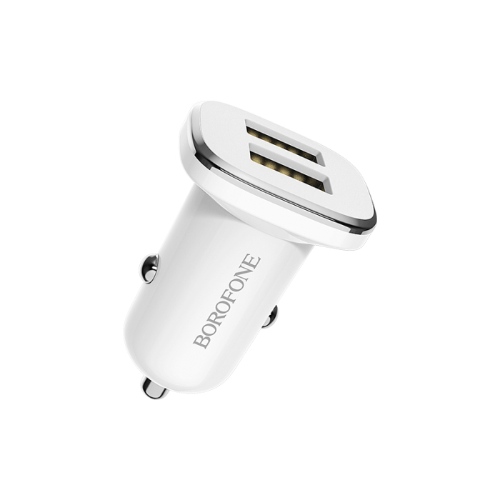 Incarcator auto Borofone BZ12 2XUSB 2.4A alb [2]