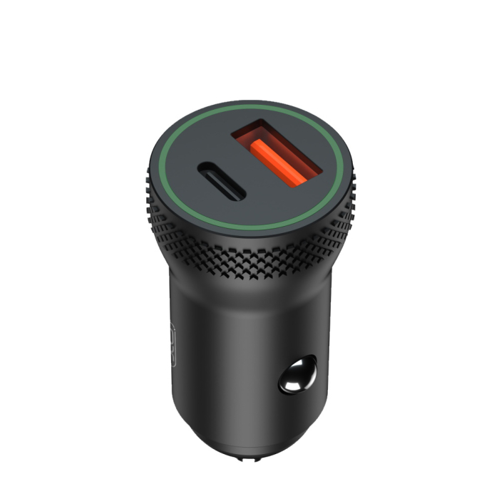 Incarcator auto XO CC33 PD QC 3.0 18W 1X USB 1x USB-C negru [2]