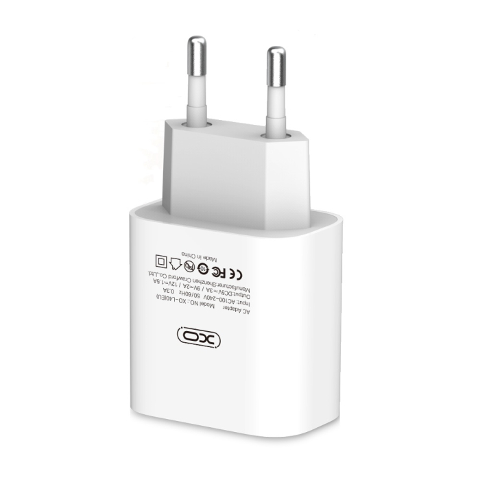 Incarcator priza XO L40 PD 18W 1x USB-C alb [2]