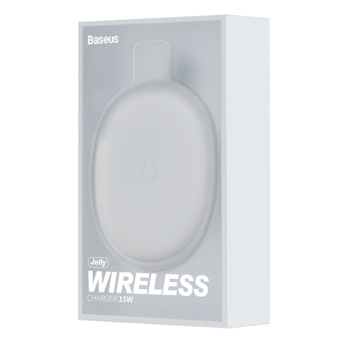 Incarcator wireless Jelly QI 15 W + cablu USB - USB Type C alb (WXGD-02) [10]