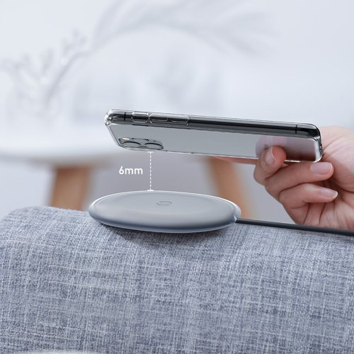 Incarcator wireless Jelly QI 15 W + cablu USB - USB Type C alb (WXGD-02) [7]