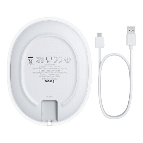 Incarcator wireless Jelly QI 15 W + cablu USB - USB Type C alb (WXGD-02) [4]