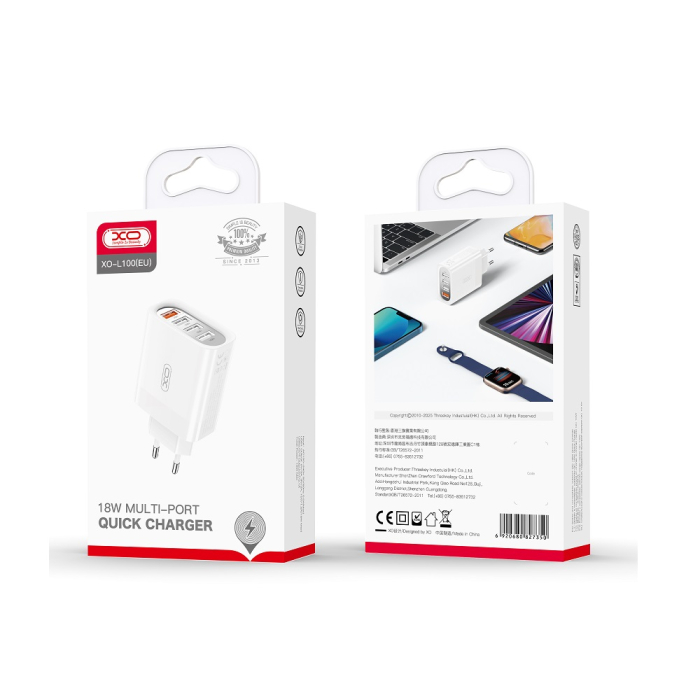 Incarcator XO L100 QC 3.0 4x USB white [2]