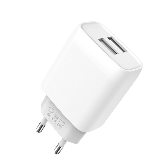 Incarcator XO L57 2x USB 2.4A alb [1]