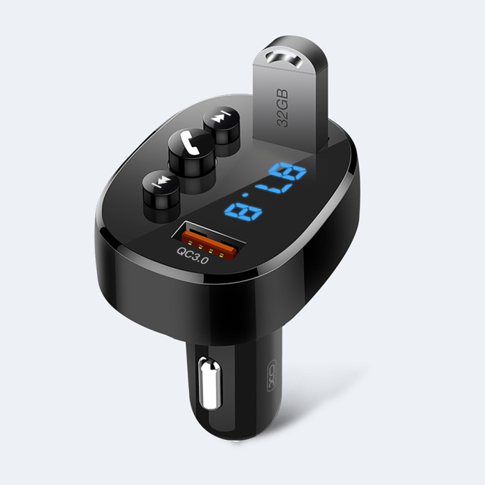 Modulator FM XO BCC03 Bluetooth MP3 cu incarcator auto 18W negru [4]