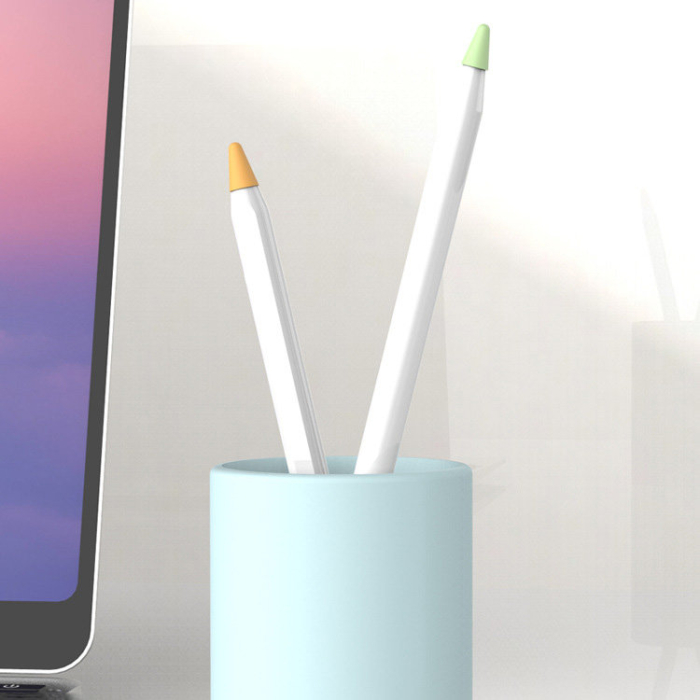 Set 8 varfuri de protectie din silicon pentru Apple Pencil 2/1, alb [6]