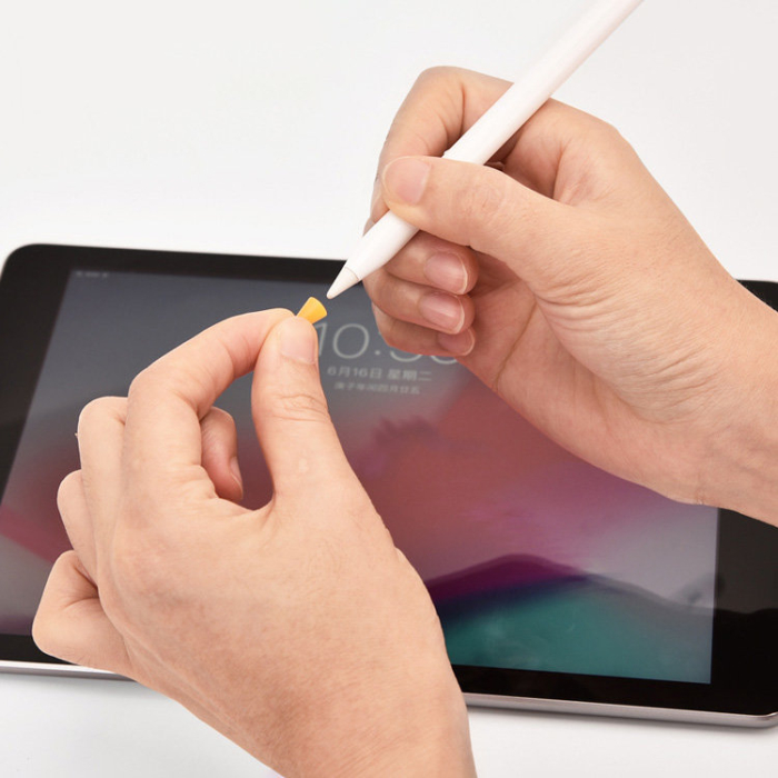 Set 8 varfuri de protectie din silicon pentru Apple Pencil 2/1, alb [7]