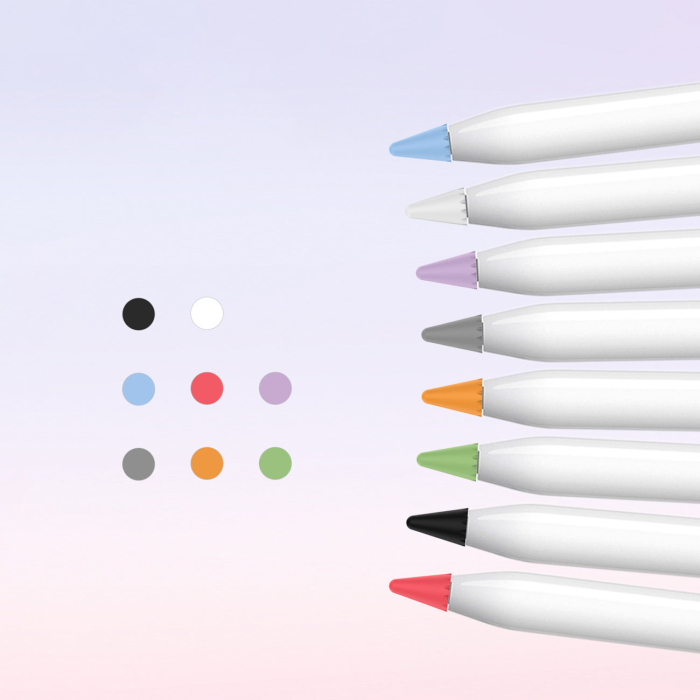 Set 8 varfuri de protectie din silicon pentru Apple Pencil 2/1, multicolor [5]