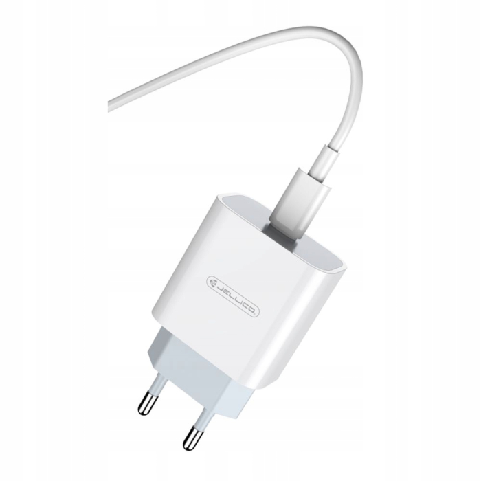 Set incarcator 20W PD + cablu USB-C la lightning Jellico AK180,  alb [2]