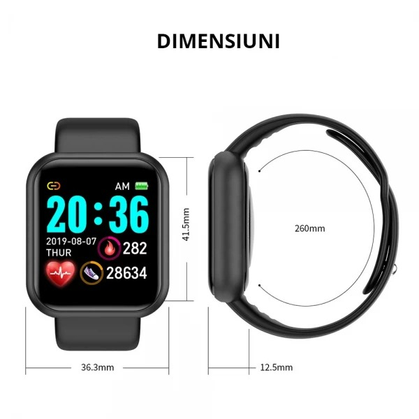 Smartwatch L18, negru [4]
