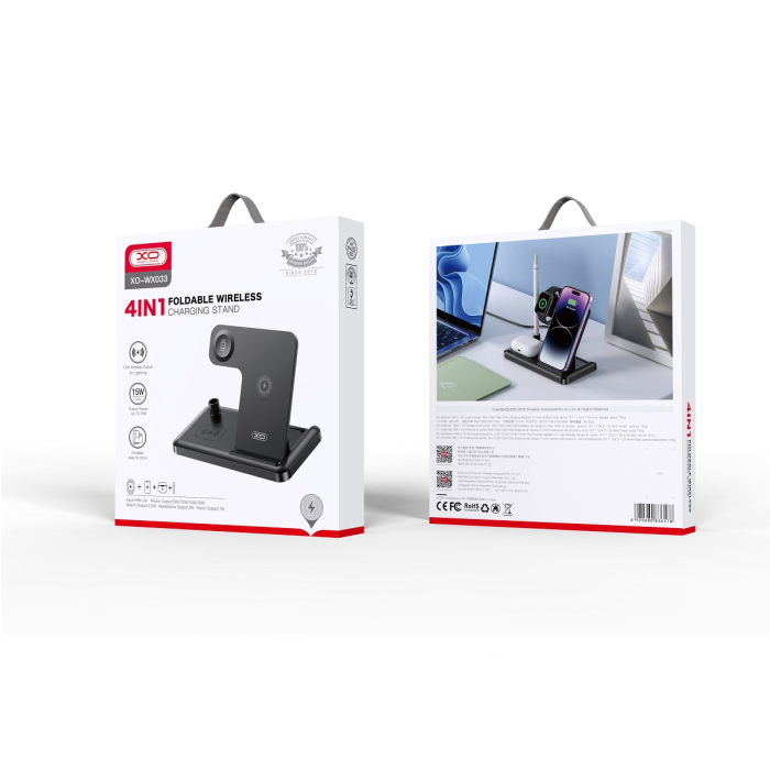 Statie incarcare wireless XO WX033 4in1 15W black [4]