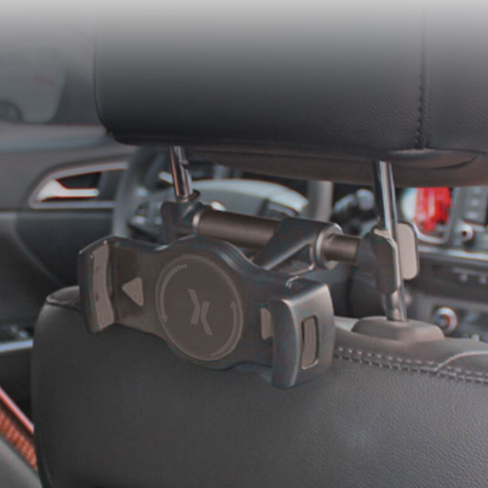 Suport auto cu prindere de tetiera auto, pentru display 4″ – 10.0″, negru [2]