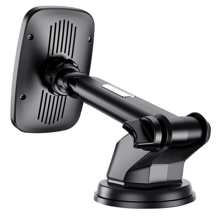 Suport auto - cu prindere pe parbriz sau grila - Borofone BH35 cu incarcare wireless, negru [3]