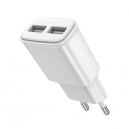 Incarcatoare priza - Adaptor priza  2 x USB, 2.,4A, Jellico C37, alb