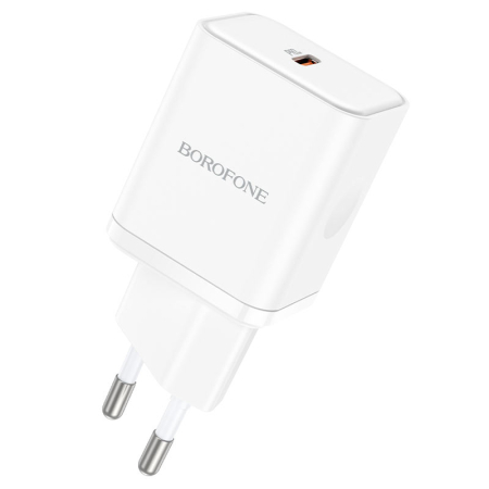 Incarcatoare priza - Adaptor priza Type-C, PD, 20W, Borofone BN6, alb