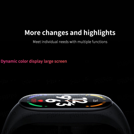 Bratara fitness M7, ecran color HD, bluetooth, monitorizare somn/ritm cardiac/saturatie oxigen/tensiune arteriala, curea roz [5]