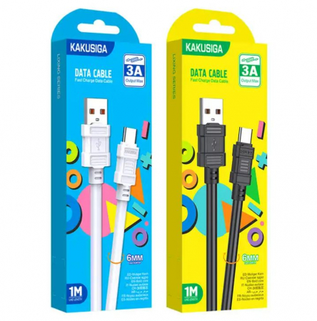 Type C - Cablu 3A USB / Type-C, alb, 1 m, KSC-806