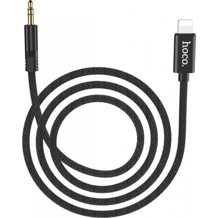 Cablu AUX Hoco UPA13, jack 3.5mm la lightning, 1m, negru [1]