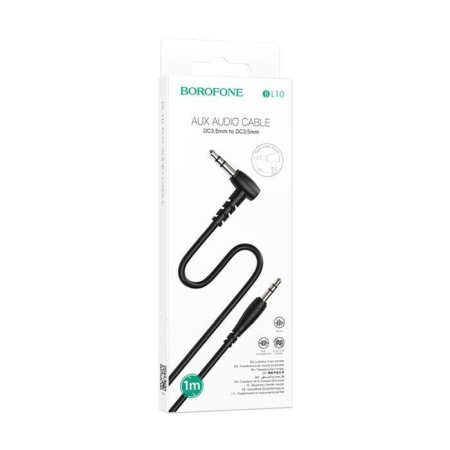 Cabluri de date si incarcare - Cablu AUX  jack 3.5mm, BL10 ,  1m , negru,  Borofone