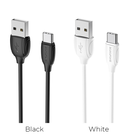 Cablu USB Borofone- BX19, 3A, USB-C,  1m, white [3]