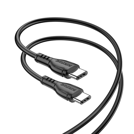 Cabluri de date si incarcare - Cablu USB Borofone- BX51, 60W, USB-C la USB-C, 1m, white