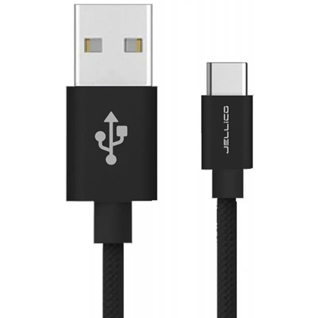 Cabluri de date si incarcare - Cablu USB - Type-C, 3.1A, 2 metri, JELLICO GS-20,negru