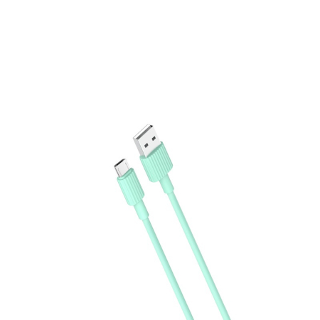 Micro USB - Cablu XO NB156 USB - microUSB 1,0 m 2,4A verde