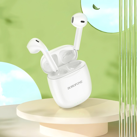 Casti bluetooth Borofone TWS BW17, alb [3]