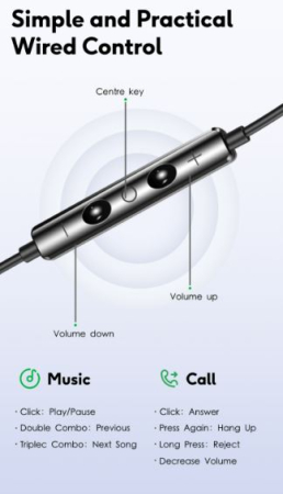Casti cu fir, digital decoding, USB-C XO EP60 black - COMPATIBILE CU MODELE NOI [2]