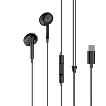 Casti - Casti cu fir, digital decoding, USB-C XO EP74 black - COMPATIBILE CU MODELE NOI