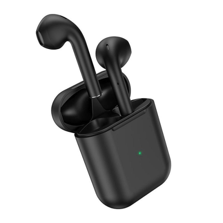 Casti fara fir Borofone BE42 Feliz TWS Airpods 2 negru [1]