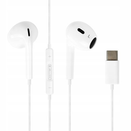 Casti - Casti Jellico X14, USB-C, cu microfon,  albe - DAC - compatibil cu modelele noi
