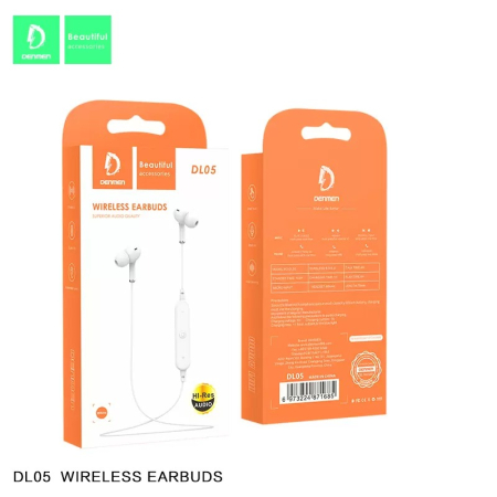 Casti - Casti stereo bluetooth Denmen DL05 negru in-ear