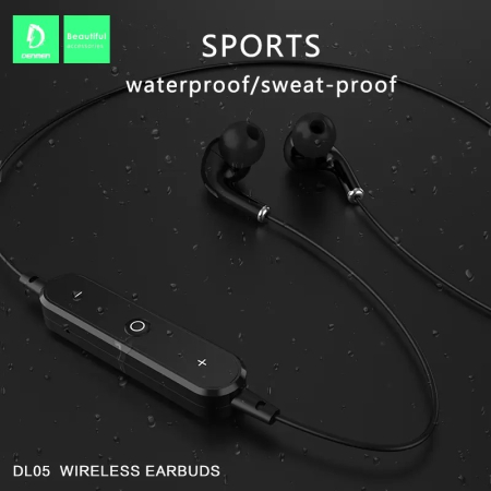 Casti stereo bluetooth Denmen DL05 negru in-ear [5]