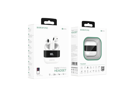 Casti TWS BES15 Borofone, Treasure, alb [10]