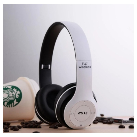 Casti wireless on-ear cu bluetooth P47, negru [1]