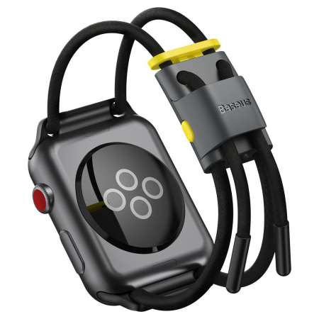 Altele - Curea Apple Watch  3/4/5/6/SE 38/40mm (LBAPWA4-AGY) Grey-yellow