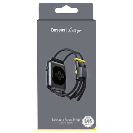 Curea Apple Watch  3/4/5/6/SE 38/40mm (LBAPWA4-AGY) Grey-yellow [4]