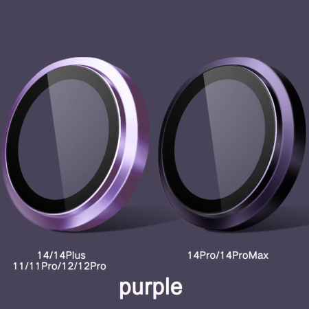 Huse si folii iPhone - Folie protectie camera Metal Eagle Eye Original iPhone 14 / iPhone 14 Plus - purple