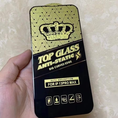 Folie sticla iPhone 14 Plus  / iPhone 13 Pro Max, antistatic, full glue, contur negru [1]