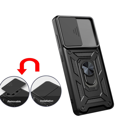 Husa Armor Ring Lens Xiaomi Redmi Note 12 5G (Global) / Poco X5 black [1]