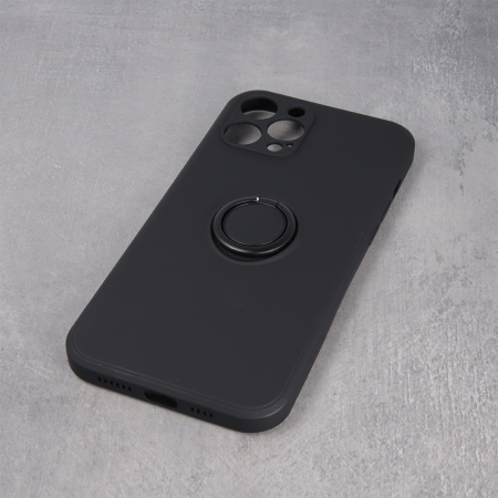 Husa cu inel si interior catifea pentru Samsung A21s negru [5]