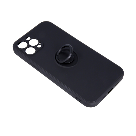 Husa cu inel si interior catifea pentru Samsung A21s negru [3]