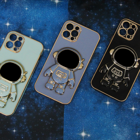 Husa cu popsocket Astronaut Samsung A15 4G / A15 5G negru [10]