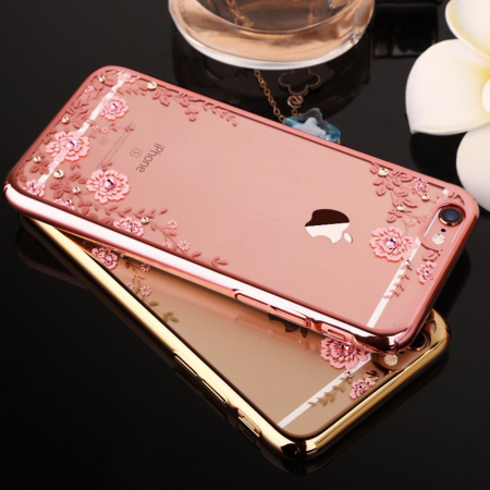 Husa Diamond Flower Xiaomi Redmi 9A rose gold [4]